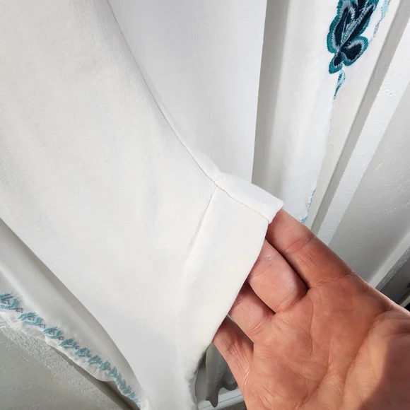 Sundance Faded Fields Joggers White Blue Embroidered Size XXL - Picture 11 of 16